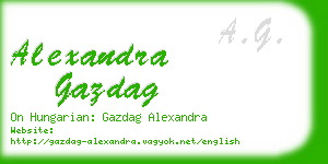 alexandra gazdag business card